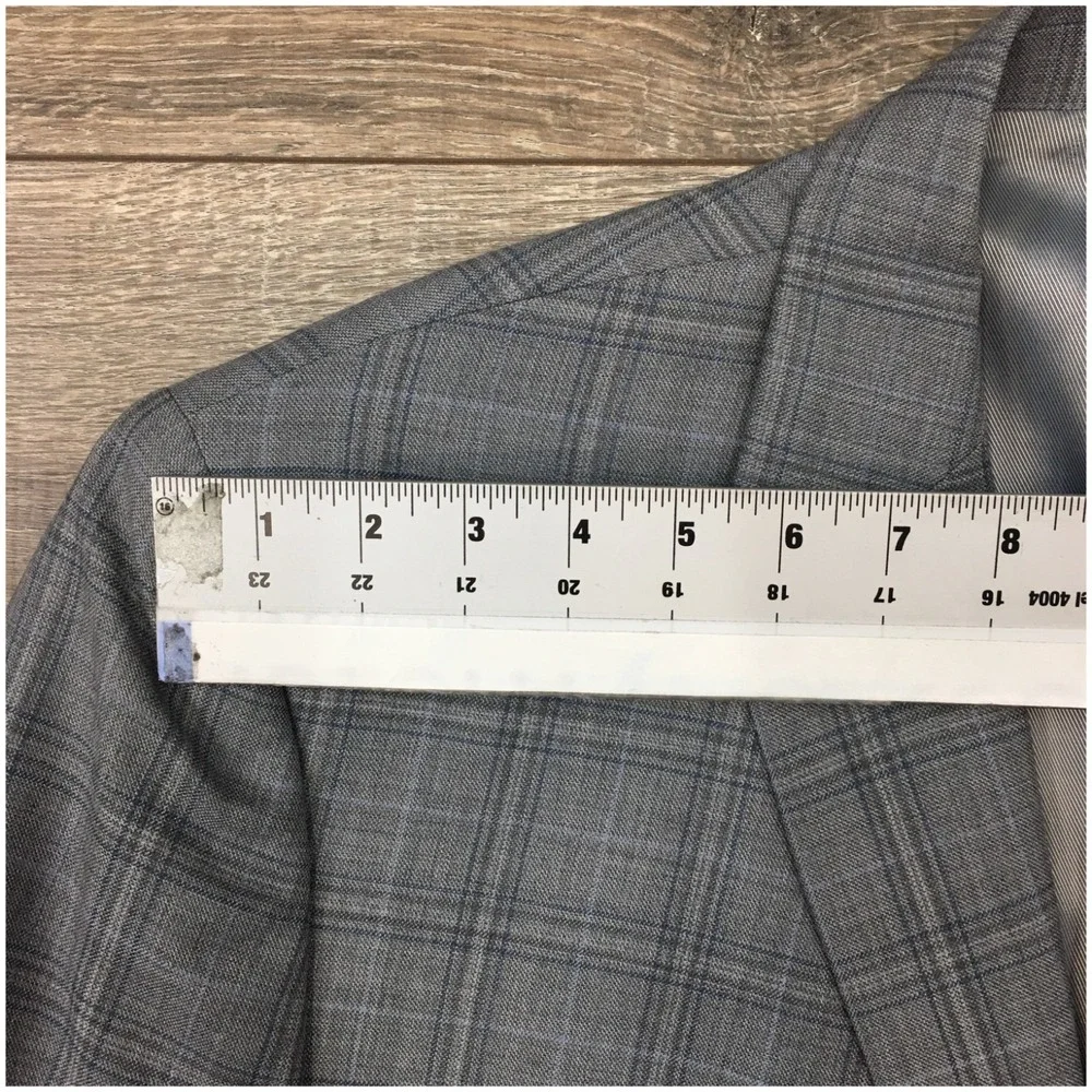 PRONTO UOMO Men Wool Blazer Sport Coat Casual Jacket‎ Size 50R Classic Gray Suit